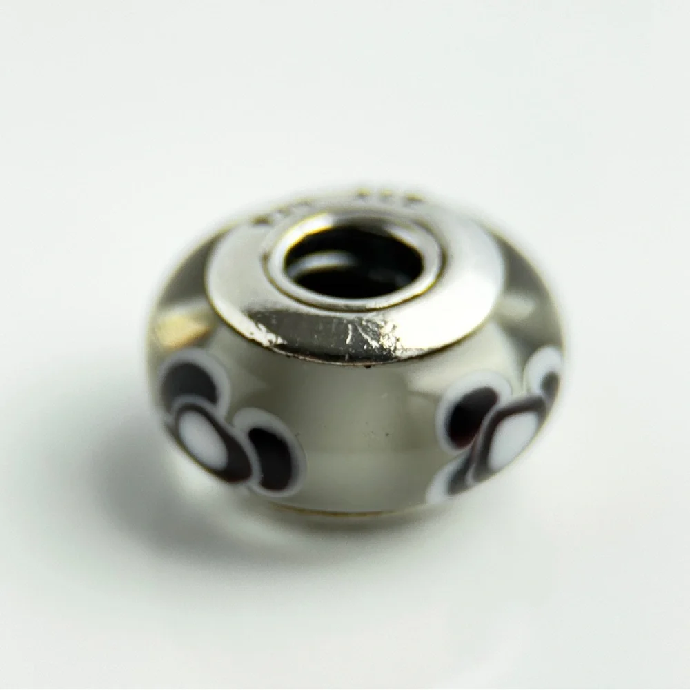 Pandora‎ Flowers For You Murano Glass Sterling Silver Charm 790641 Retired